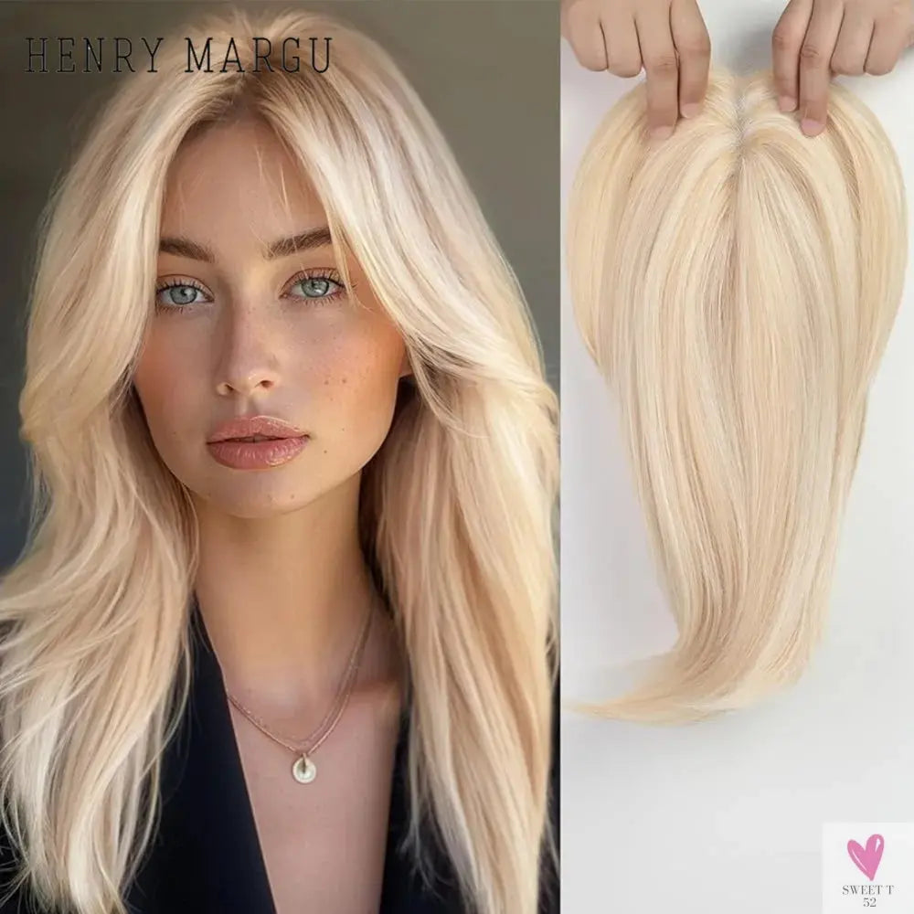 Brown Highlight Layered Hair Toppers - Clip in Synthetic Hair Topper for Women with Thin Hair, Swiss Base, Daily Use, High Temperature Sweet T 52