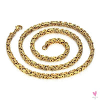 Byzantine Chain Necklaces For Men, 304 Stainless Steel Men's Handmade Necklace Jewelry, 4MM 5MM 6MM & 8MM Width-Necklace-SWEET T 52