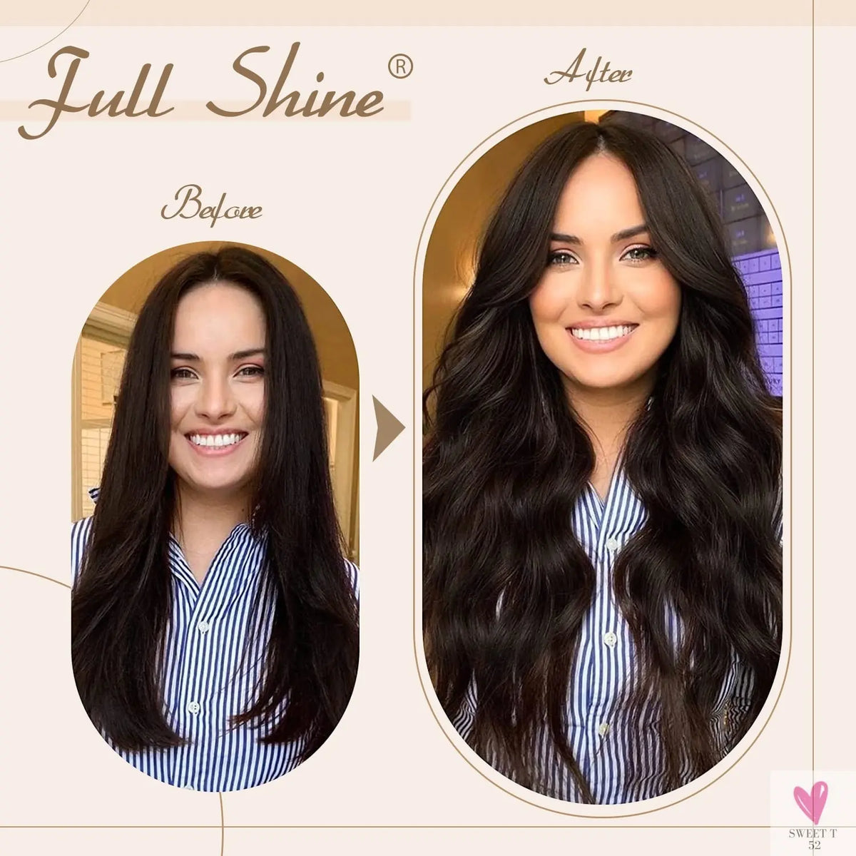 Clip-in Hair Extensions - Human Hair Clips Balayage (Highlights) 7pcs, 120g, Double Weft Human Hair Extensions for Women and Girls, 16 Inches