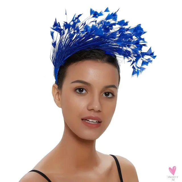 Colorful Feather Hair Hoop, Masquerade Vintage Headband, Party Dancing Photograph Hair Accessories Sweet T 52