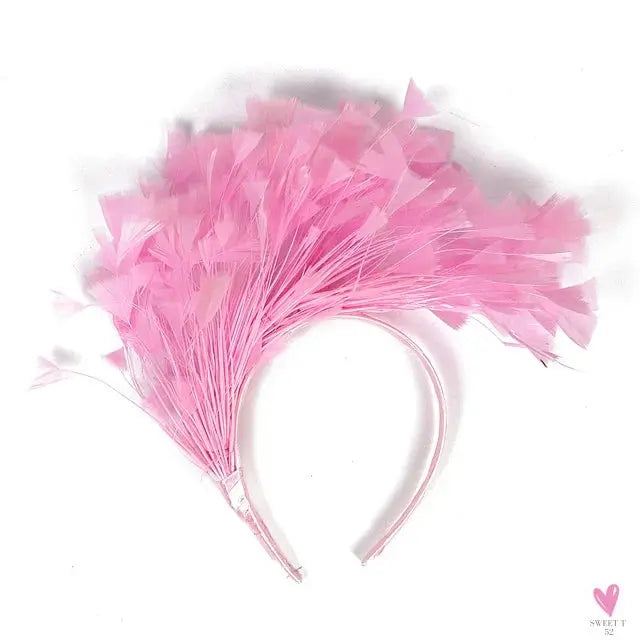 Colorful Feather Hair Hoop, Masquerade Vintage Headband, Party Dancing Photograph Hair Accessories Sweet T 52