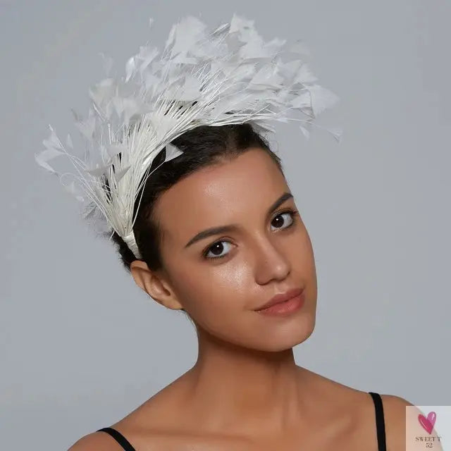 Colorful Feather Hair Hoop, Masquerade Vintage Headband, Party Dancing Photograph Hair Accessories Sweet T 52