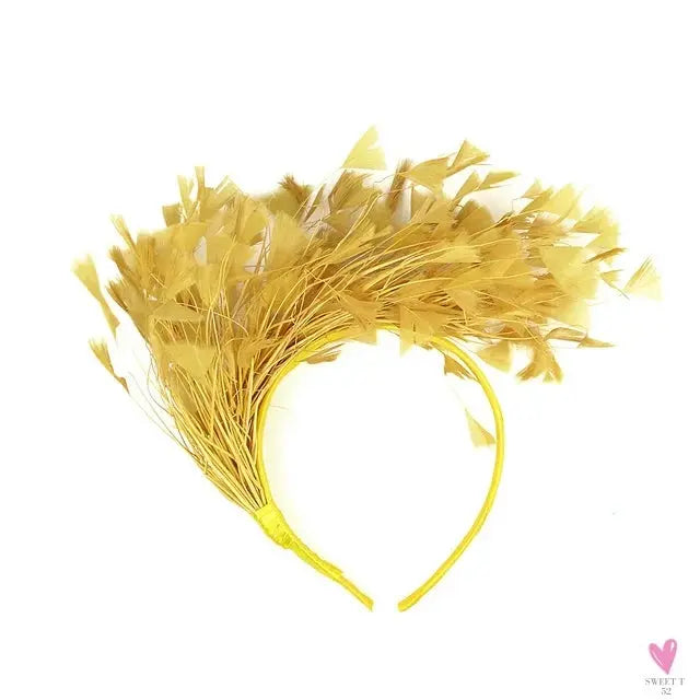 Colorful Feather Hair Hoop, Masquerade Vintage Headband, Party Dancing Photograph Hair Accessories Sweet T 52