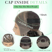Cornrow Synthetic Braided Wig - 13*6 Lace Front Wig, Knotless Box Braided Wig, Partition Design with Curly Hair for Women Sweet T 52
