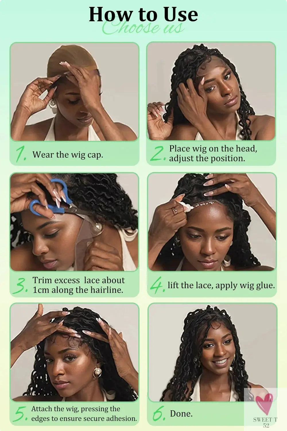Cornrow Synthetic Braided Wig - 13*6 Lace Front Wig, Knotless Box Braided Wig, Partition Design with Curly Hair for Women Sweet T 52