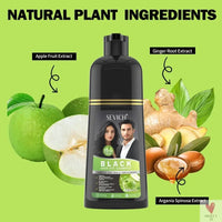 Cover Your Gray - Black Hair Dye/Shampoo, 500 ml Herbal Hair Color, Instant Gray To Black Shampoo For Women & Men SWEET T 52