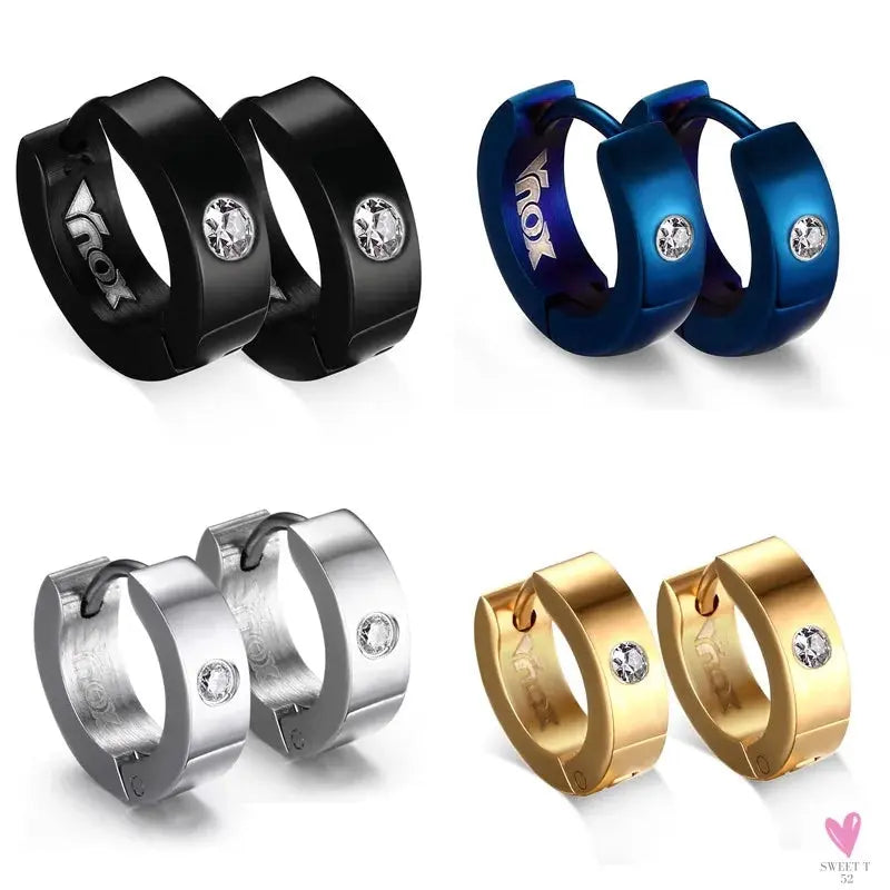 Cute Hoop Earrings for Women/Men, Stainless Steel Ear Cuff - Huggie Jewelry SWEET T 52