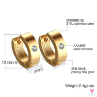 Cute Hoop Earrings for Women/Men, Stainless Steel Ear Cuff - Huggie Jewelry SWEET T 52