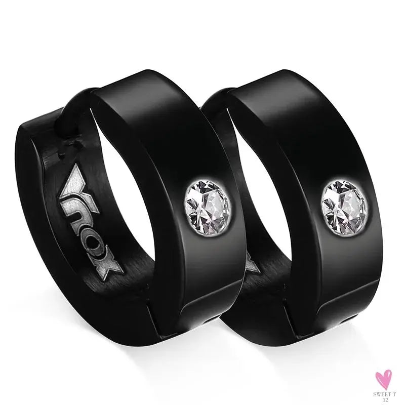 Cute Hoop Earrings for Women/Men, Stainless Steel Ear Cuff - Huggie Jewelry SWEET T 52