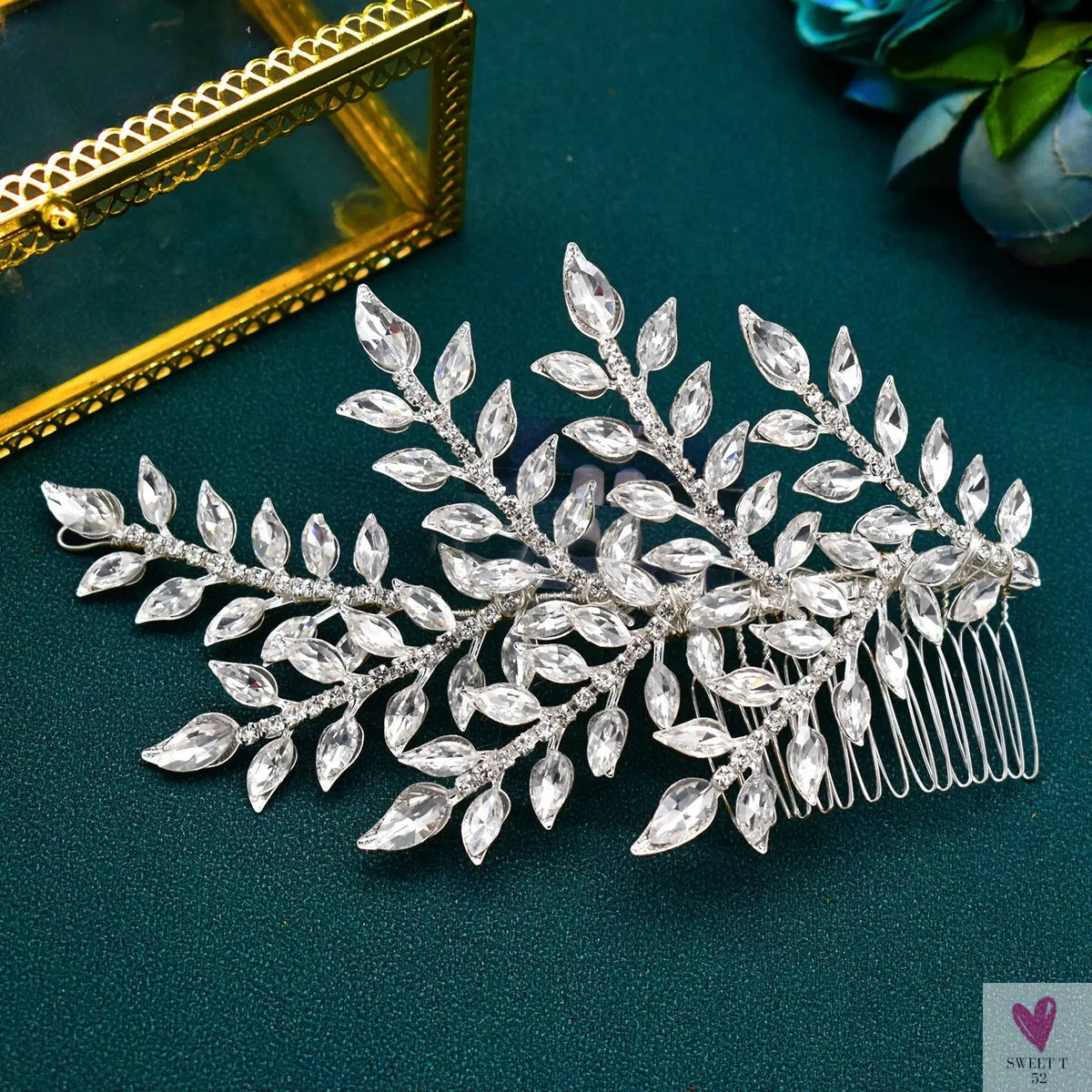 DZ061 Fashion Bride Headpiece Zircon Wedding Comb With Cubic Luxury Barrettes Hairband Wedding Hair Accessories Bridal Crowns SWEET T 52
