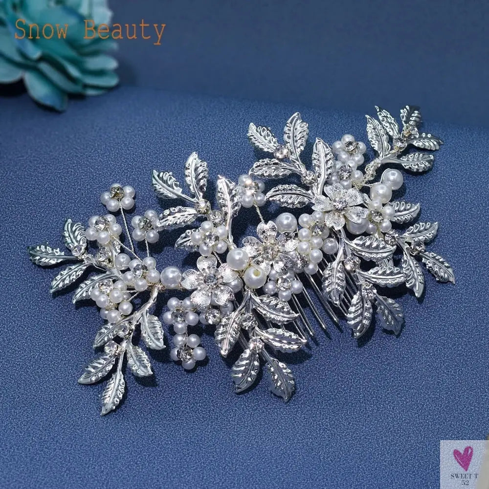 DZ061 Fashion Bride Headpiece Zircon Wedding Comb With Cubic Luxury Barrettes Hairband Wedding Hair Accessories Bridal Crowns SWEET T 52