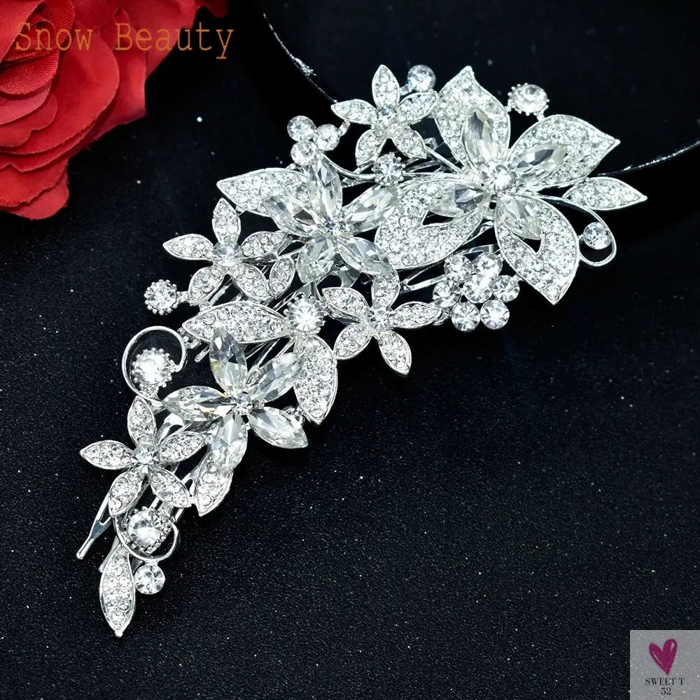 DZ061 Fashion Bride Headpiece Zircon Wedding Comb With Cubic Luxury Barrettes Hairband Wedding Hair Accessories Bridal Crowns SWEET T 52