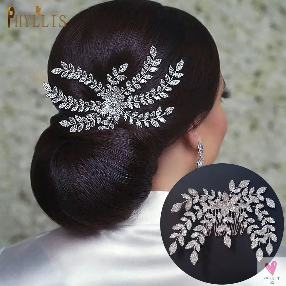 DZ061 Fashion Bride Headpiece Zircon Wedding Comb With Cubic Luxury Barrettes Hairband Wedding Hair Accessories Bridal Crowns SWEET T 52