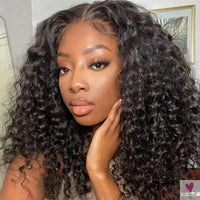 Deep Wave Glueless Wigs Human Hair Ready to Wear Curly Wigs Lace Front Wigs Wear And Go Pre Plucked Pre Cut Lace Closure Wigs Sweet T 52