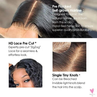 Deep Wave Glueless Wigs Human Hair Ready to Wear Curly Wigs Lace Front Wigs Wear And Go Pre Plucked Pre Cut Lace Closure Wigs Sweet T 52