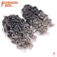 Deep Wavy Twist Crochet Hair - Synthetic Curly Hair Crochet Braids, Ombre Brown, 10 Inch Braiding Hair Extensions Sweet T 52