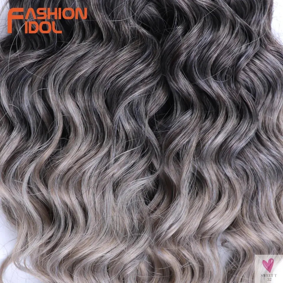 Deep Wavy Twist Crochet Hair - Synthetic Curly Hair Crochet Braids, Ombre Brown, 10 Inch Braiding Hair Extensions Sweet T 52