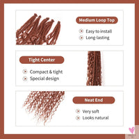 Dreadlock Extensions 24 Inches, 3 in 1 Mixed DE Dreads, Synthetic Curly Ends Hip-Hop/Hippie/Boho Style, Handmade Braids-hair accessories-SWEET T 52