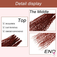 Dreadlock Extensions 24 Inches, 3 in 1 Mixed DE Dreads, Synthetic Curly Ends Hip-Hop/Hippie/Boho Style, Handmade Braids-hair accessories-SWEET T 52