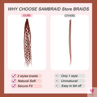 Dreadlock Extensions 24 Inches, 3 in 1 Mixed DE Dreads, Synthetic Curly Ends Hip-Hop/Hippie/Boho Style, Handmade Braids-hair accessories-SWEET T 52