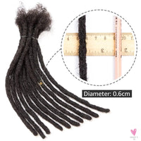 Dreadlock Human Hair Extensions for Men/Women - Crochet Braids, Organic Hair Dreadlock Extensions, 0.6 cm Sweet T 52