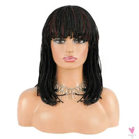 Dreadlocks Box Braided Bob Wigs, Synthetic Short Braided Wigs for Women, Blunt Bangs, 3X Twist Braided Wigs Sweet T 52