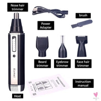 Electric Nose Hair Trimmer - Multifunctional Hair Remover. Ear/Eyebrow/Beard Shaver Razor, Unisex-hair accessories-SWEET T 52