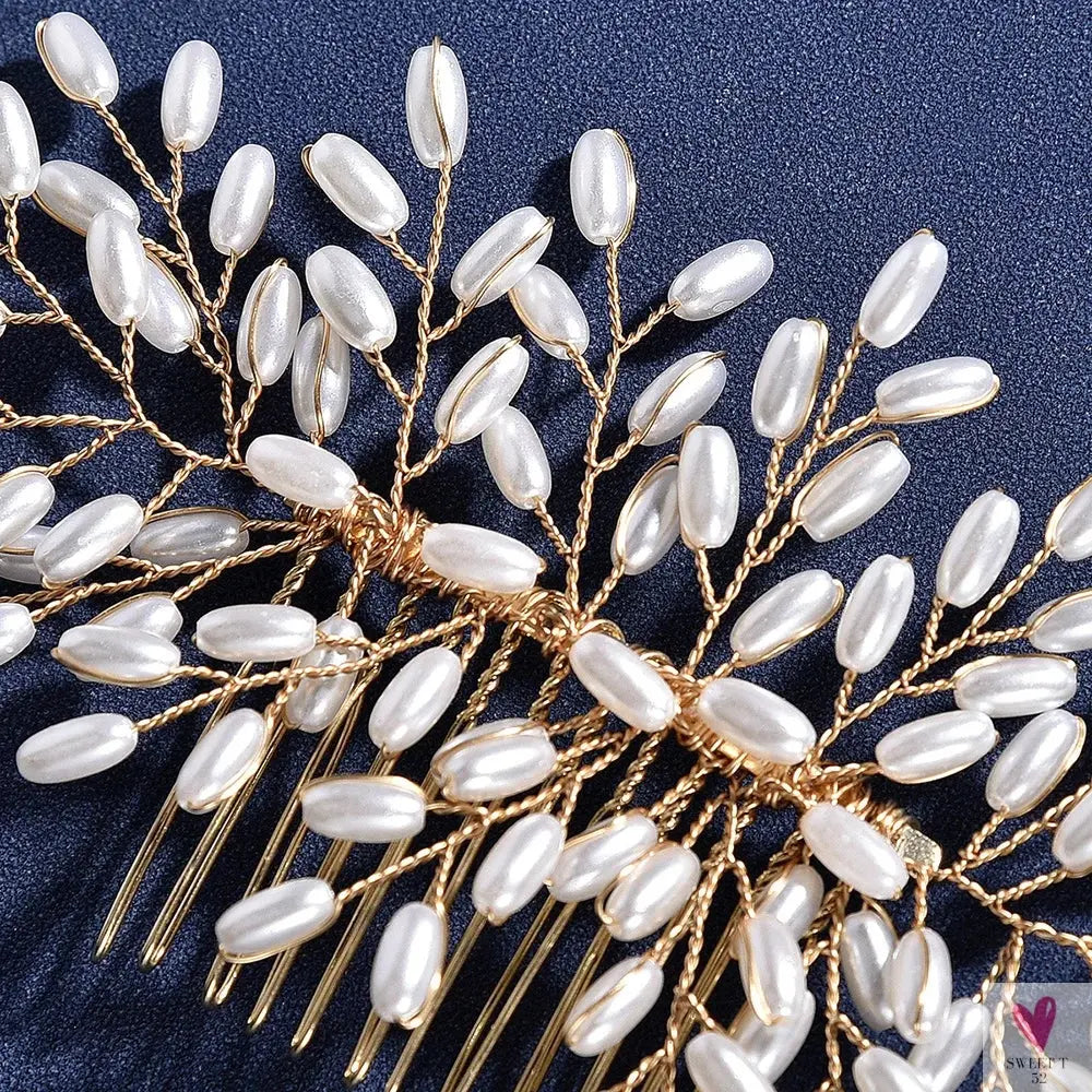 Elegant Hair Pins or Combs for Special Occasions, Weddings and Festivals for Women & Girls-hair accessories-SWEET T 52