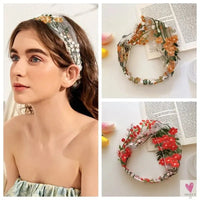 Elegant Lace Headbands for Women & Girls, Fashion Embroidery, Elastic Ribbon Hair Hoops, Non-slip Hair Bands-Headbands-SWEET T 52
