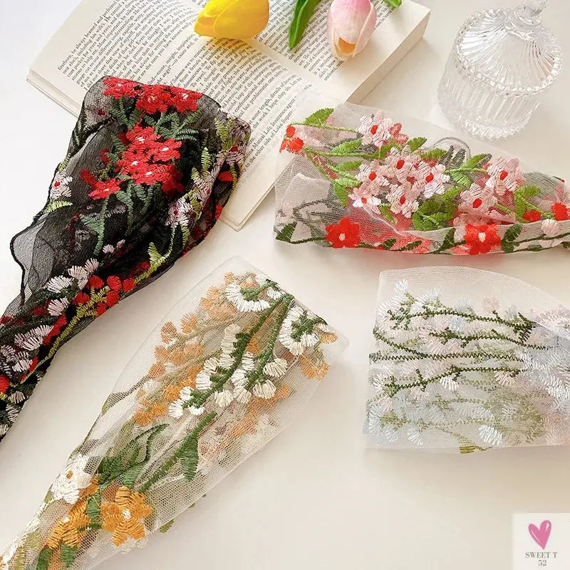 Elegant Lace Headbands for Women & Girls, Fashion Embroidery, Elastic Ribbon Hair Hoops, Non-slip Hair Bands-Headbands-SWEET T 52