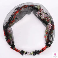 Elegant Lace Headbands for Women & Girls, Fashion Embroidery, Elastic Ribbon Hair Hoops, Non-slip Hair Bands-Headbands-SWEET T 52