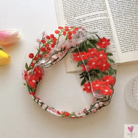 Elegant Lace Headbands for Women & Girls, Fashion Embroidery, Elastic Ribbon Hair Hoops, Non-slip Hair Bands-Headbands-SWEET T 52