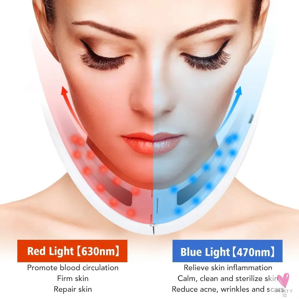 Face Lifter V-Line Belt - 5 Modes LED Photon Therapy, Face Slimming Vibration, and Massager-Beauty-SWEET T 52