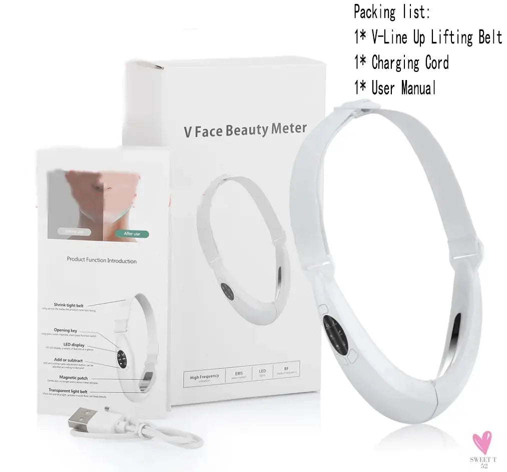 Face Lifter V-Line Belt - 5 Modes LED Photon Therapy, Face Slimming Vibration, and Massager-Beauty-SWEET T 52