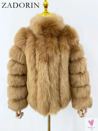 Faux Fur Winter Jackets for Women & Girls - Luxury Thick, Warm, Stand-Up Collar Fur Jackets-Coats & Jackets-SWEET T 52