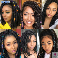 Faux Locs Crochet Hair, Natural Hair Extensions, Synthetic Crochet Braiding Hair, Dreadlocks with Colored Line SWEET T 52