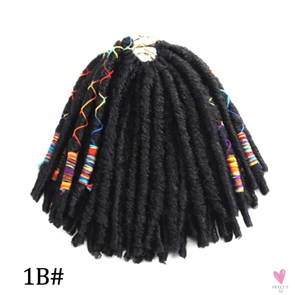 Faux Locs Crochet Hair, Natural Hair Extensions, Synthetic Crochet Braiding Hair, Dreadlocks with Colored Line SWEET T 52