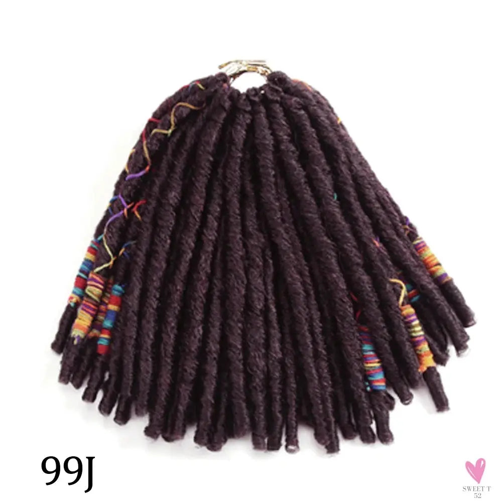 Faux Locs Crochet Hair, Natural Hair Extensions, Synthetic Crochet Braiding Hair, Dreadlocks with Colored Line SWEET T 52