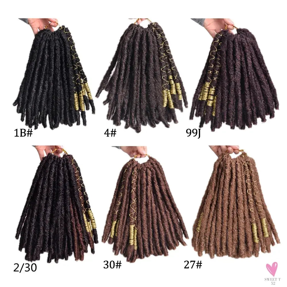 Faux Locs Crochet Hair, Natural Hair Extensions, Synthetic Crochet Braiding Hair, Dreadlocks with Colored Line SWEET T 52