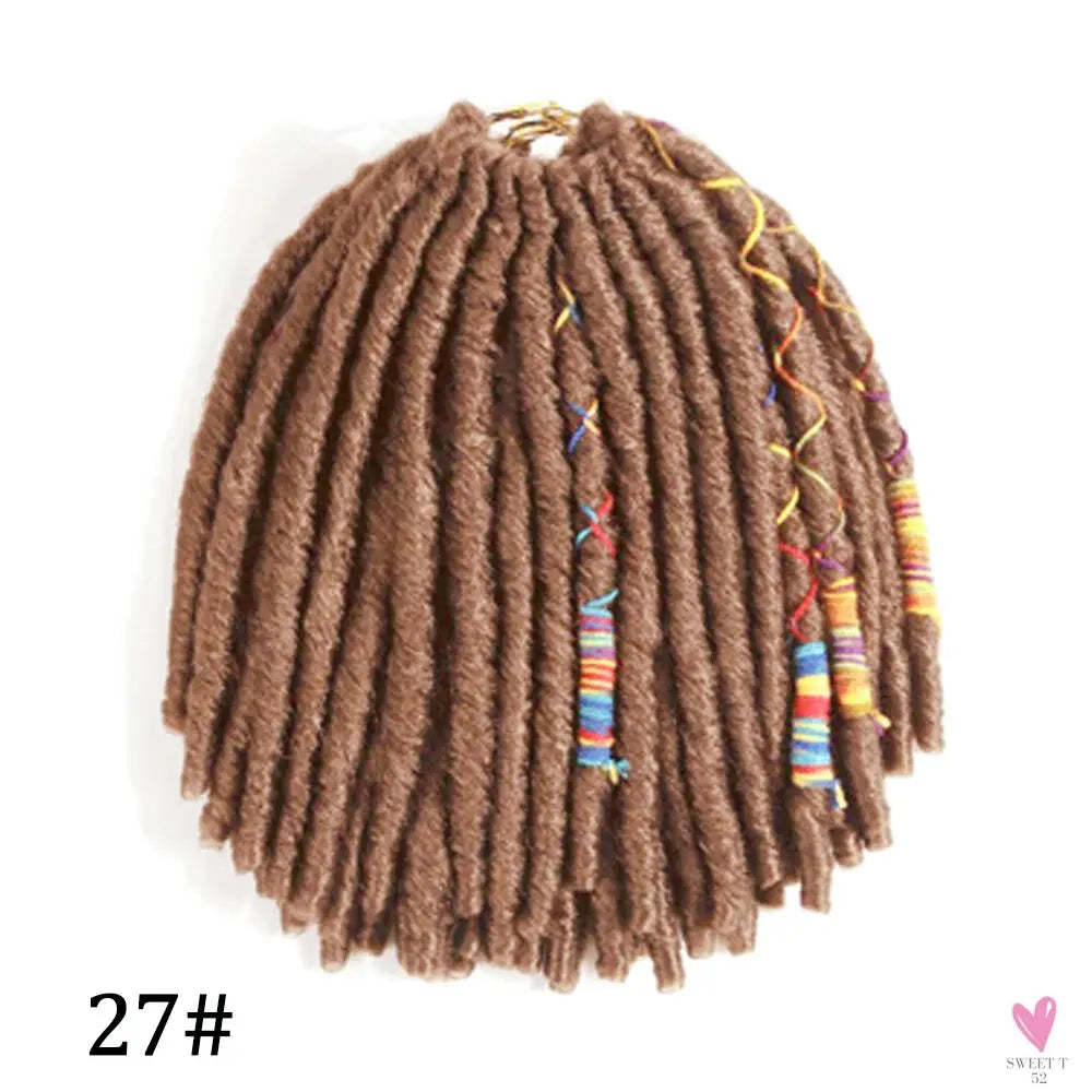 Faux Locs Crochet Hair, Natural Hair Extensions, Synthetic Crochet Braiding Hair, Dreadlocks with Colored Line SWEET T 52