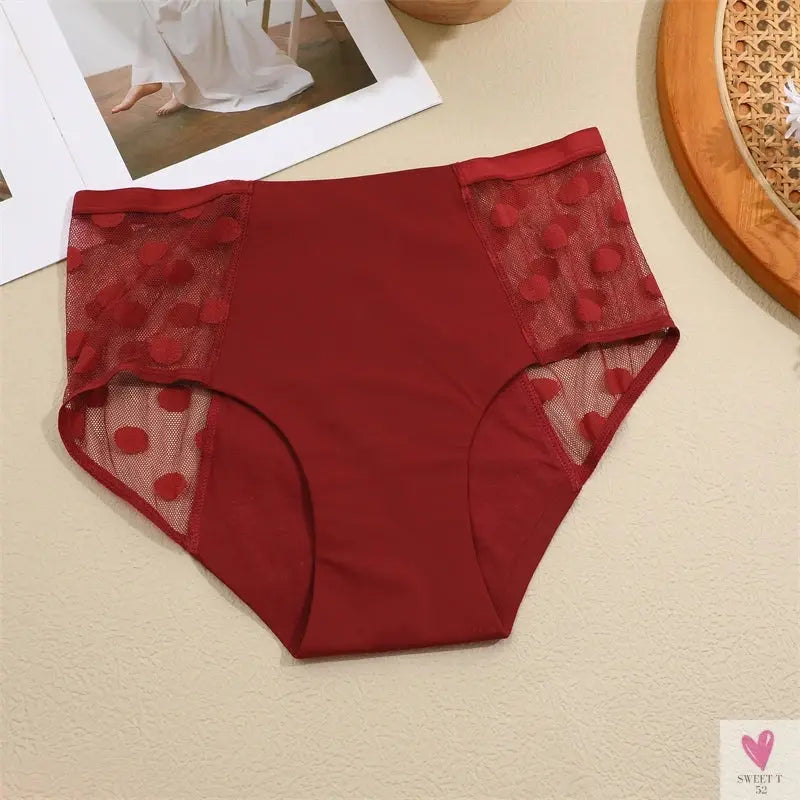 Female Physiological Pants Leak Proof Briefs Wave Point Women Underwear Health Seamless Briefs Period Menstrual Sweet T 52