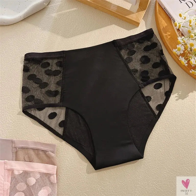 Female Physiological Pants Leak Proof Briefs Wave Point Women Underwear Health Seamless Briefs Period Menstrual Sweet T 52