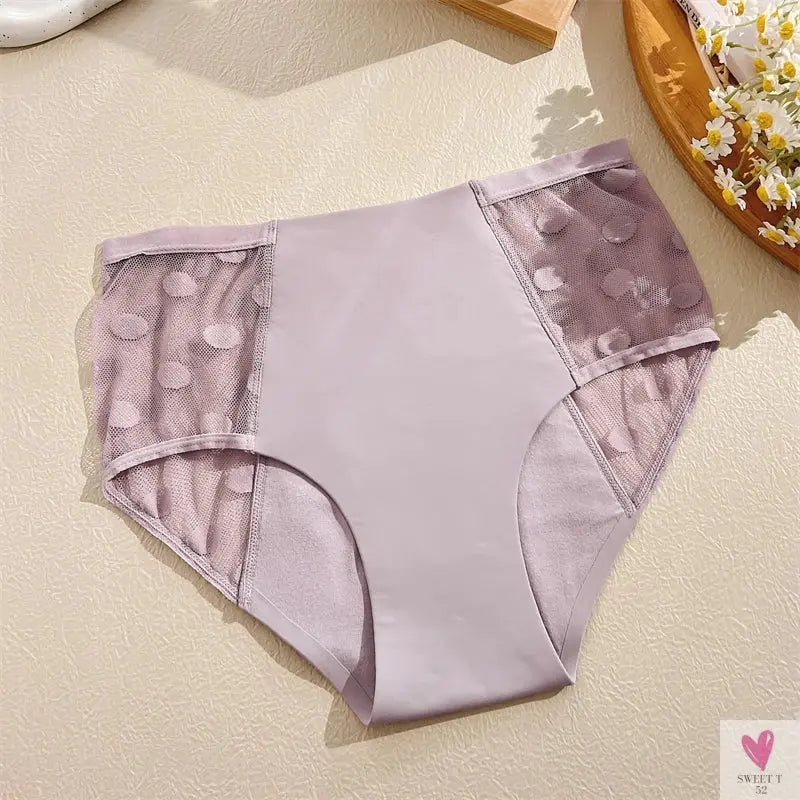 Female Physiological Pants Leak Proof Briefs Wave Point Women Underwear Health Seamless Briefs Period Menstrual Sweet T 52