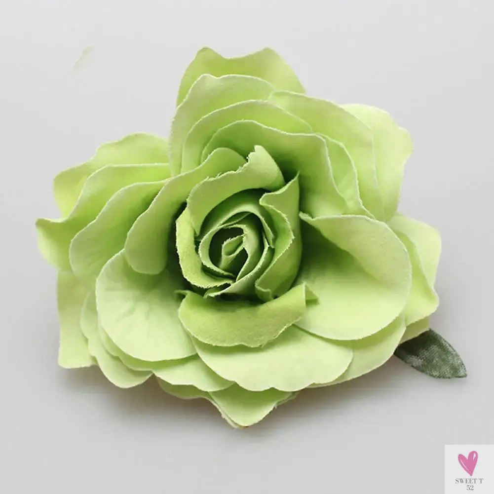 Flamenco Flowers For Hair DIY Headdress For Bridal Flocking Cloth Red Rose Flower Hairpin Hair Clip Party Hair Accessories SWEET T 52