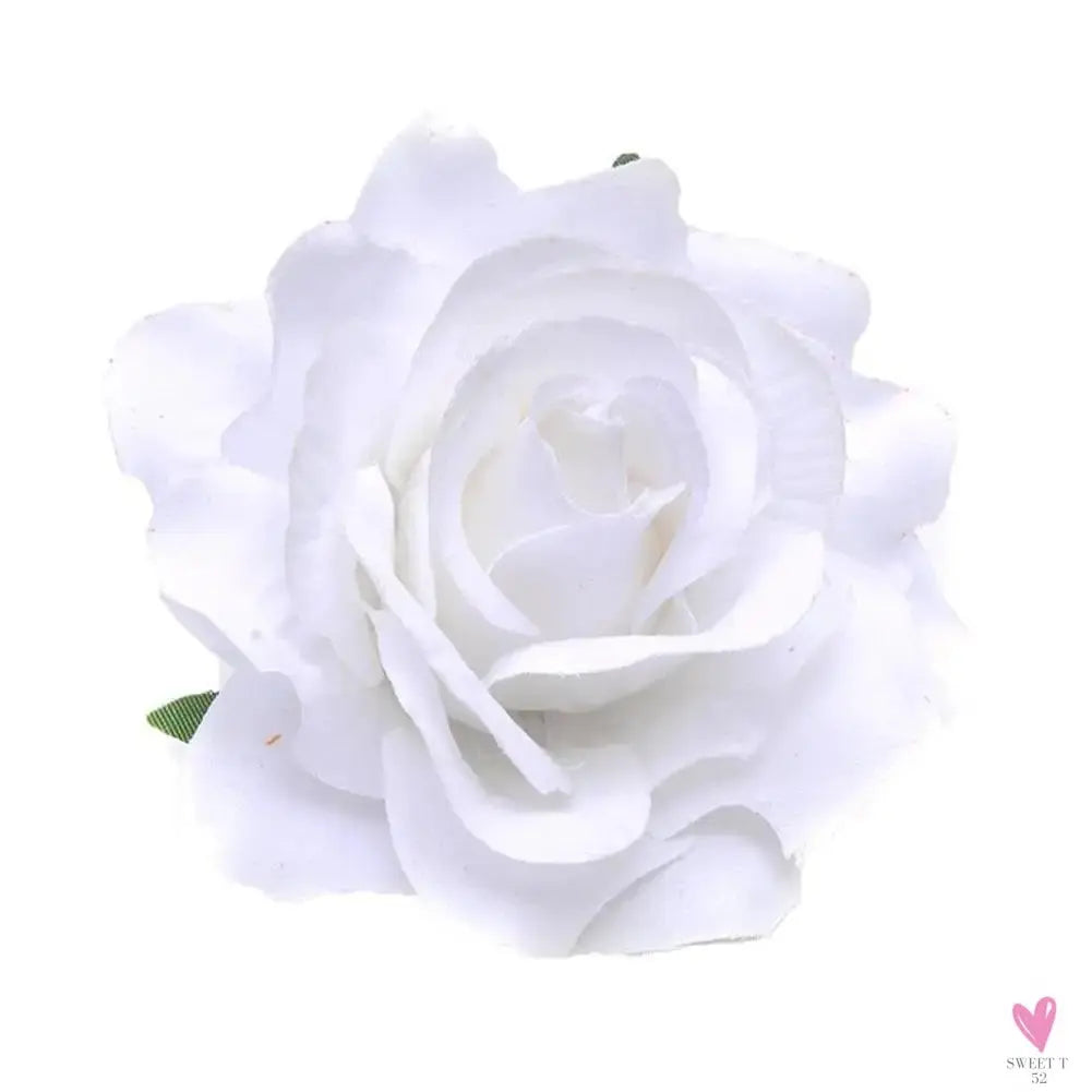 Flamenco Flowers For Hair DIY Headdress For Bridal Flocking Cloth Red Rose Flower Hairpin Hair Clip Party Hair Accessories SWEET T 52