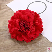 Flamenco Flowers For Hair DIY Headdress For Bridal Flocking Cloth Red Rose Flower Hairpin Hair Clip Party Hair Accessories SWEET T 52