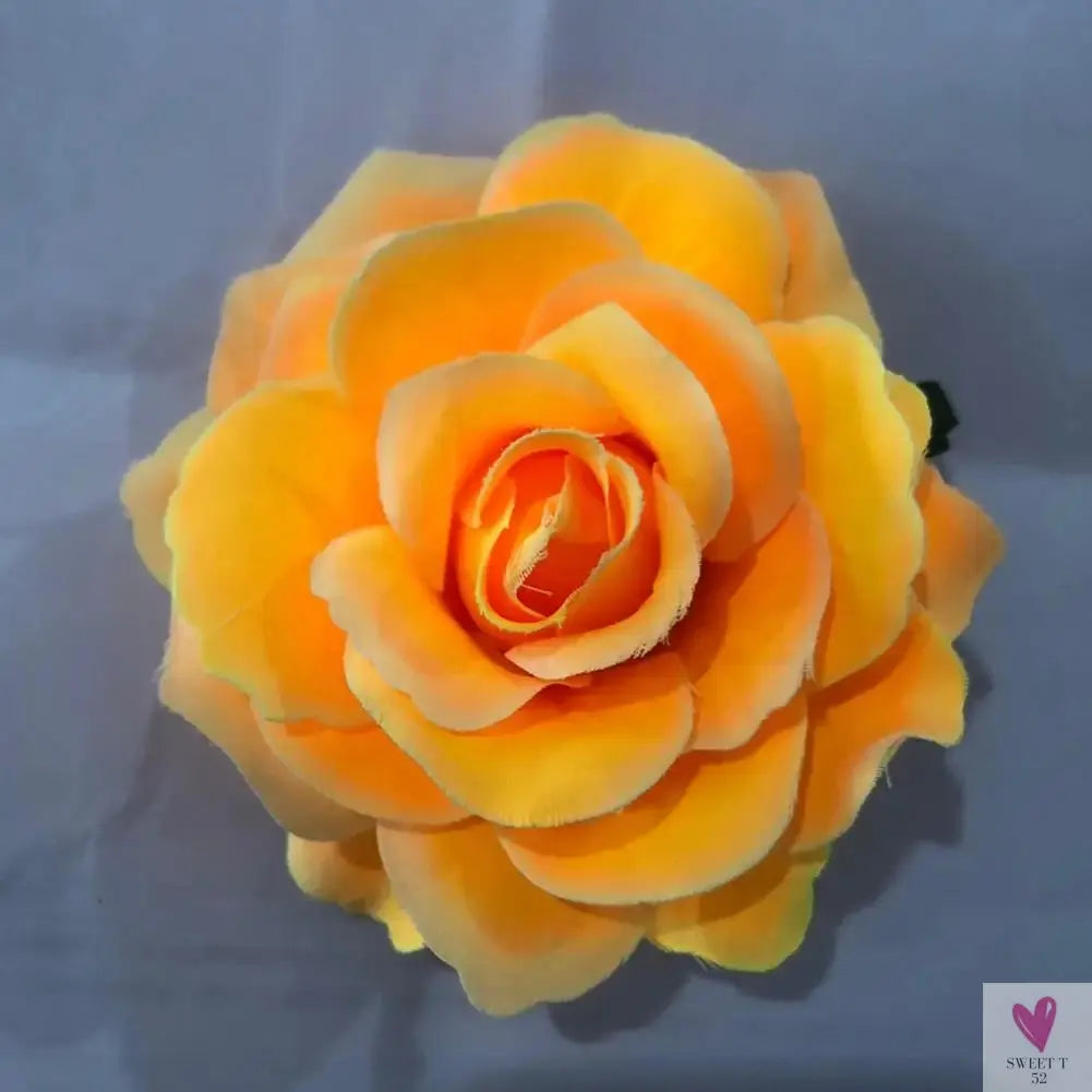 Flamenco Flowers For Hair DIY Headdress For Bridal Flocking Cloth Red Rose Flower Hairpin Hair Clip Party Hair Accessories SWEET T 52