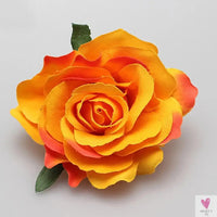 Flamenco Flowers For Hair DIY Headdress For Bridal Flocking Cloth Red Rose Flower Hairpin Hair Clip Party Hair Accessories SWEET T 52