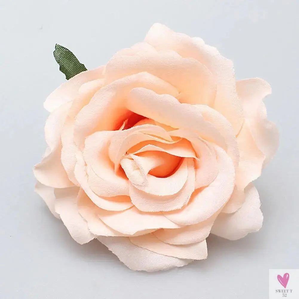 Flamenco Flowers For Hair DIY Headdress For Bridal Flocking Cloth Red Rose Flower Hairpin Hair Clip Party Hair Accessories SWEET T 52