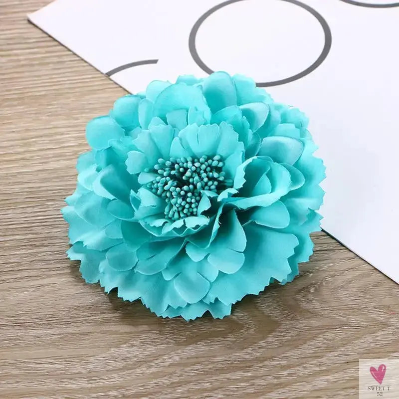 Flamenco Flowers For Hair DIY Headdress For Bridal Flocking Cloth Red Rose Flower Hairpin Hair Clip Party Hair Accessories SWEET T 52